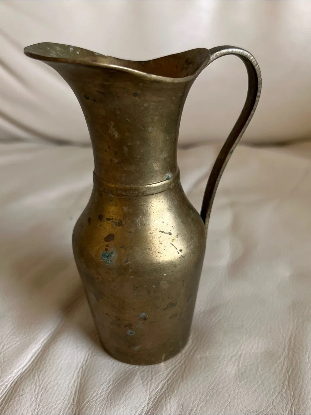 Vintage Brass Pitcher Vase Decor